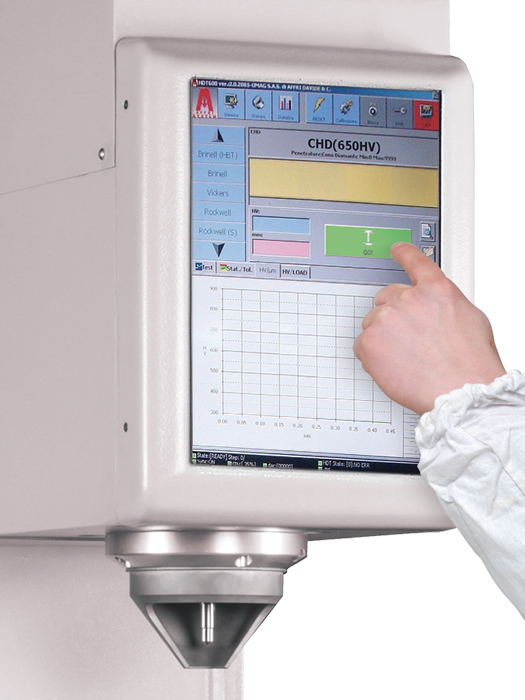 Durometro Durezza Vickers HDTL con schemo touchscreen
